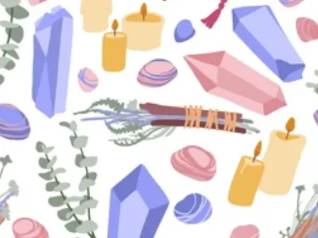 Crystals and tools used for Shamanic home clearing
