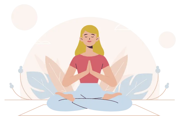 Person meditating in a peaceful setting